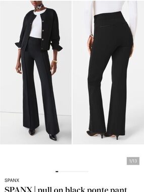 SPANX Black Bootcut Flare Trousers